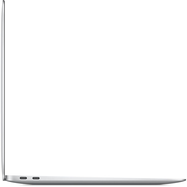 Apple 13-in MacBookAir w RetinaDisplay:M1,8GBRAM,256GB SSD-Silver-2020 - Side View