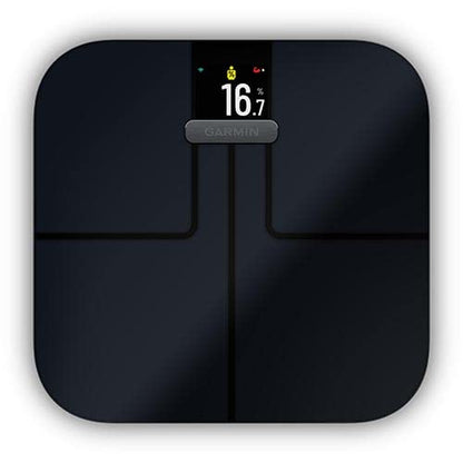 Garmin Index S2, Smart Scale with Wireless Connectivity, Measure Body Fat, Muscle, Bone Mass, Body Water% and More, Black