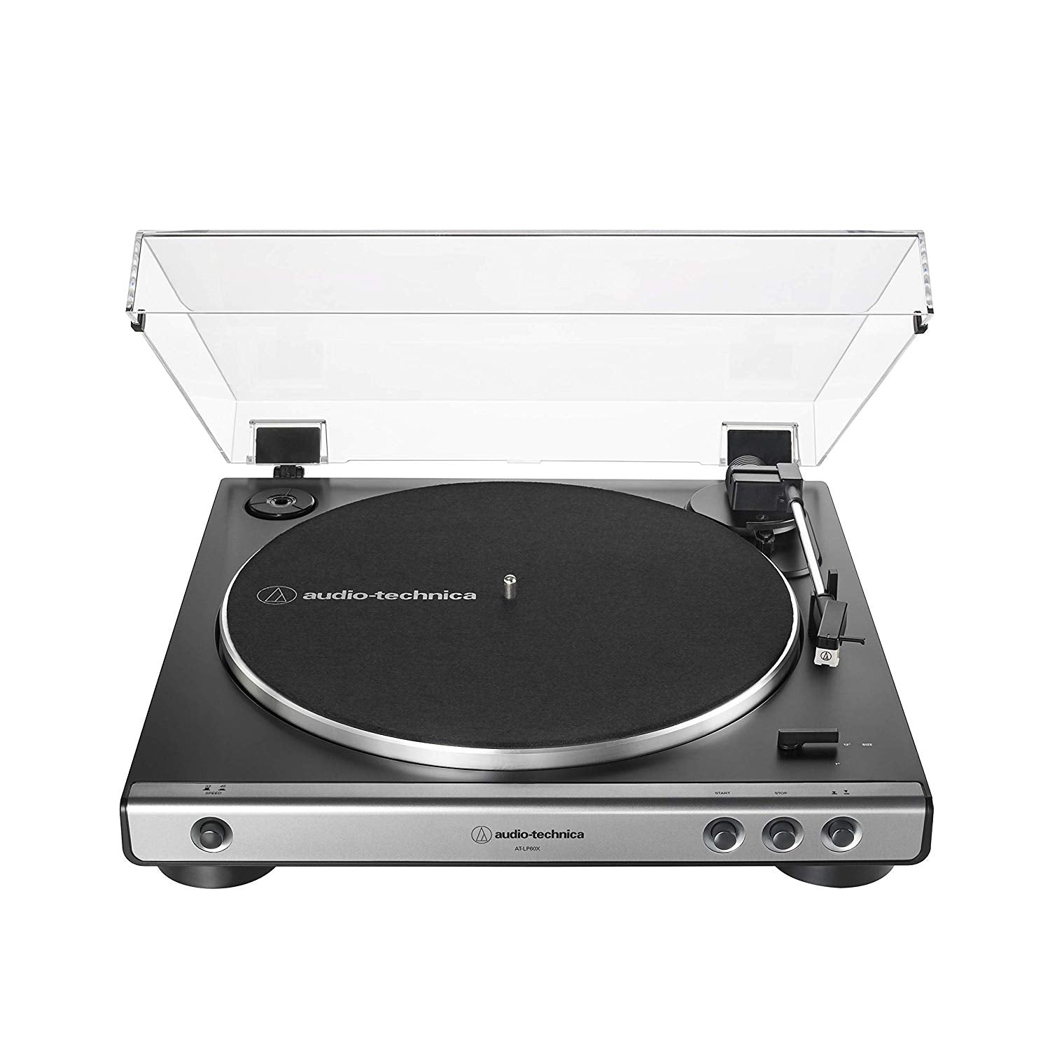 Audio Technica AT-LP60X Fully Automatic Belt-Drive Stereo Turntable,  Gunmetal & Black