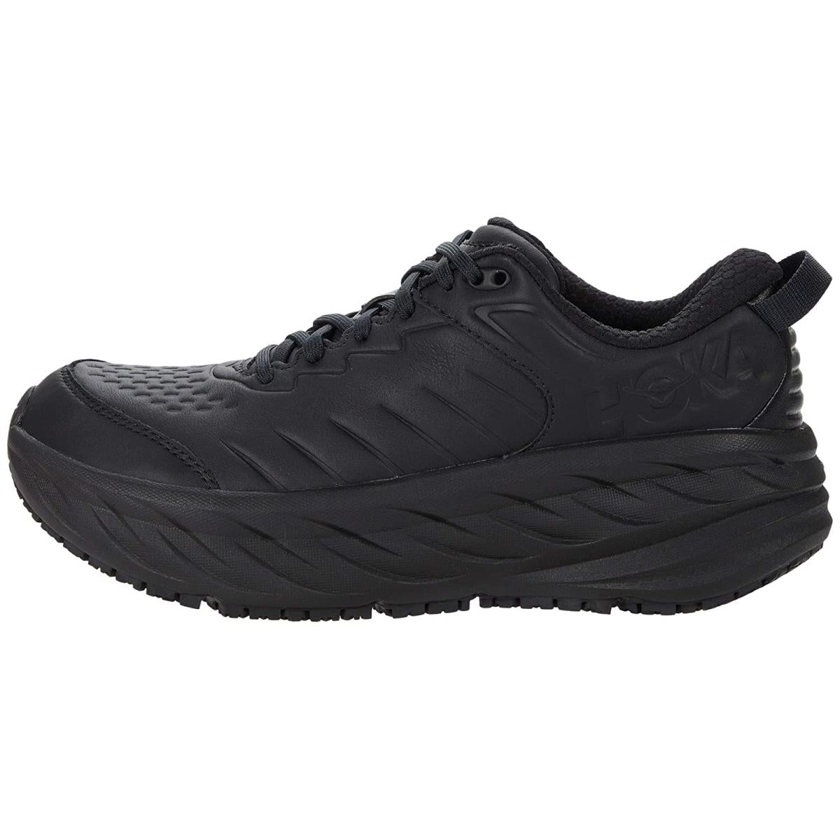 (Open Box) Hoka Bondi 8 Women's (Wide) Everyday Running Shoe - Black / Black - Size 9.5