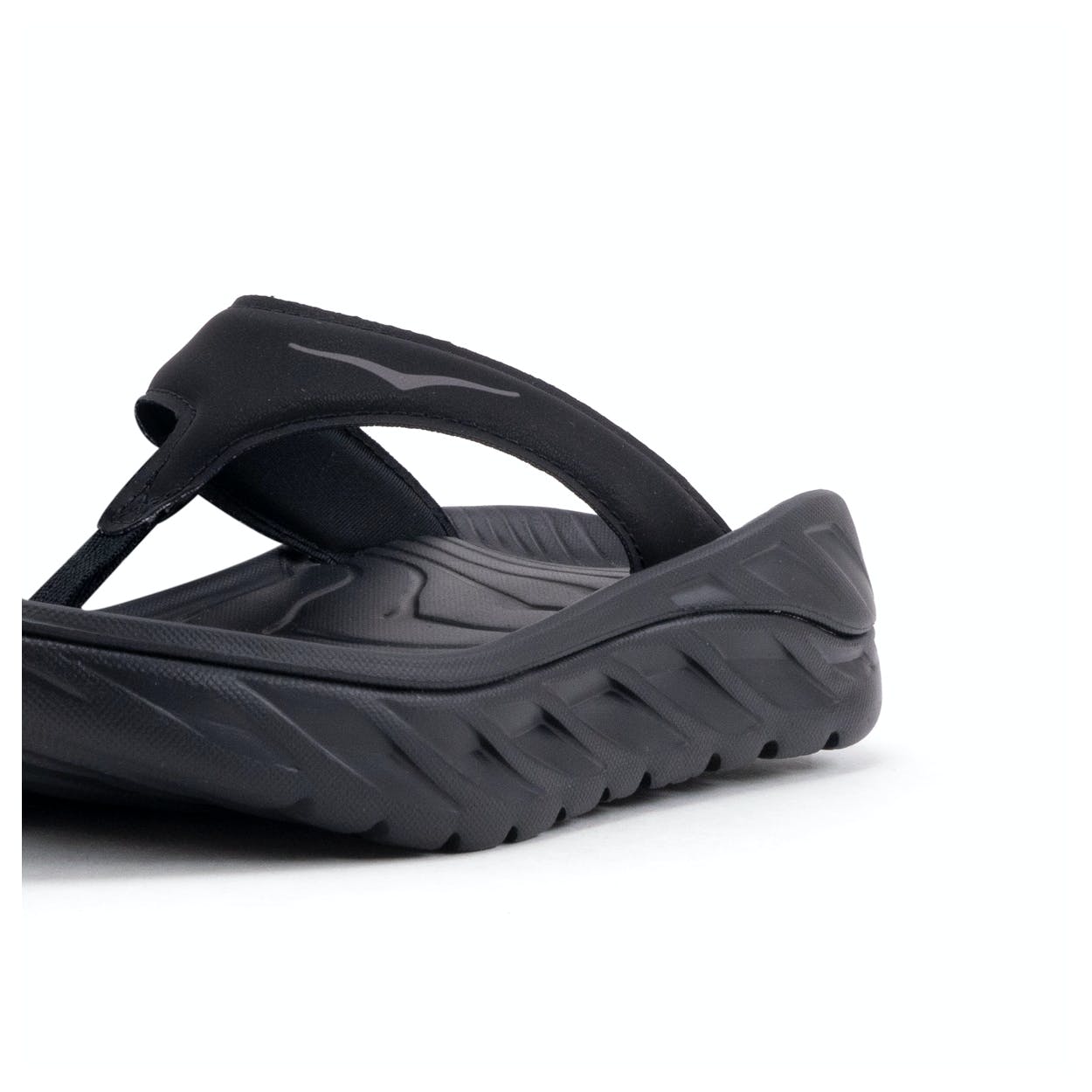 (Open Box) Hoka Ora Recovery Women's Flip Sandal -- Black / Dark Gull Gray - Size 9