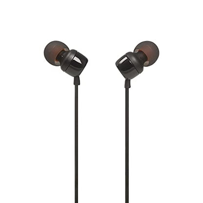 JBL TUNE 110 - In-Ear Headphones with One-Button Remote - Black
