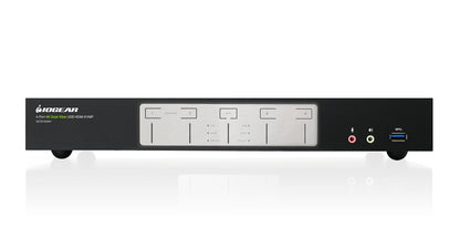 IOGEAR 4-Port 4K Dual View KVMP Switch with HDMI Connection, USB 3.0 Hub, and Audio (TAA)