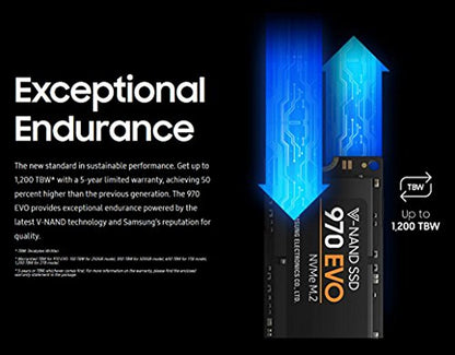 Samsung 970 EVO MZ-V7E1T0BW 1 TB Internal Solid State Drive - PCI Express - M.2 2280
