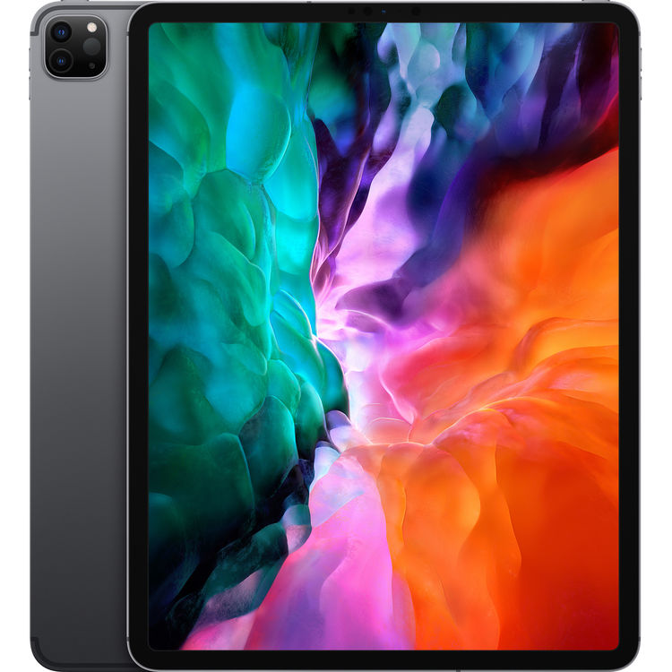 Apple 12.9-inch iPad Pro WiFi + Cellular 512GB - Space Gray - (2020) - Front View