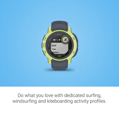 Garmin Instinct 2, Surf-Edition, GPS Outdoor Watch, Surfing Features, Multi-GNSS Support, Tracback Routing, Mavericks