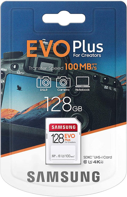 Samsung EVO Plus SDXC SD Card 128GB MB-SC128H/AM