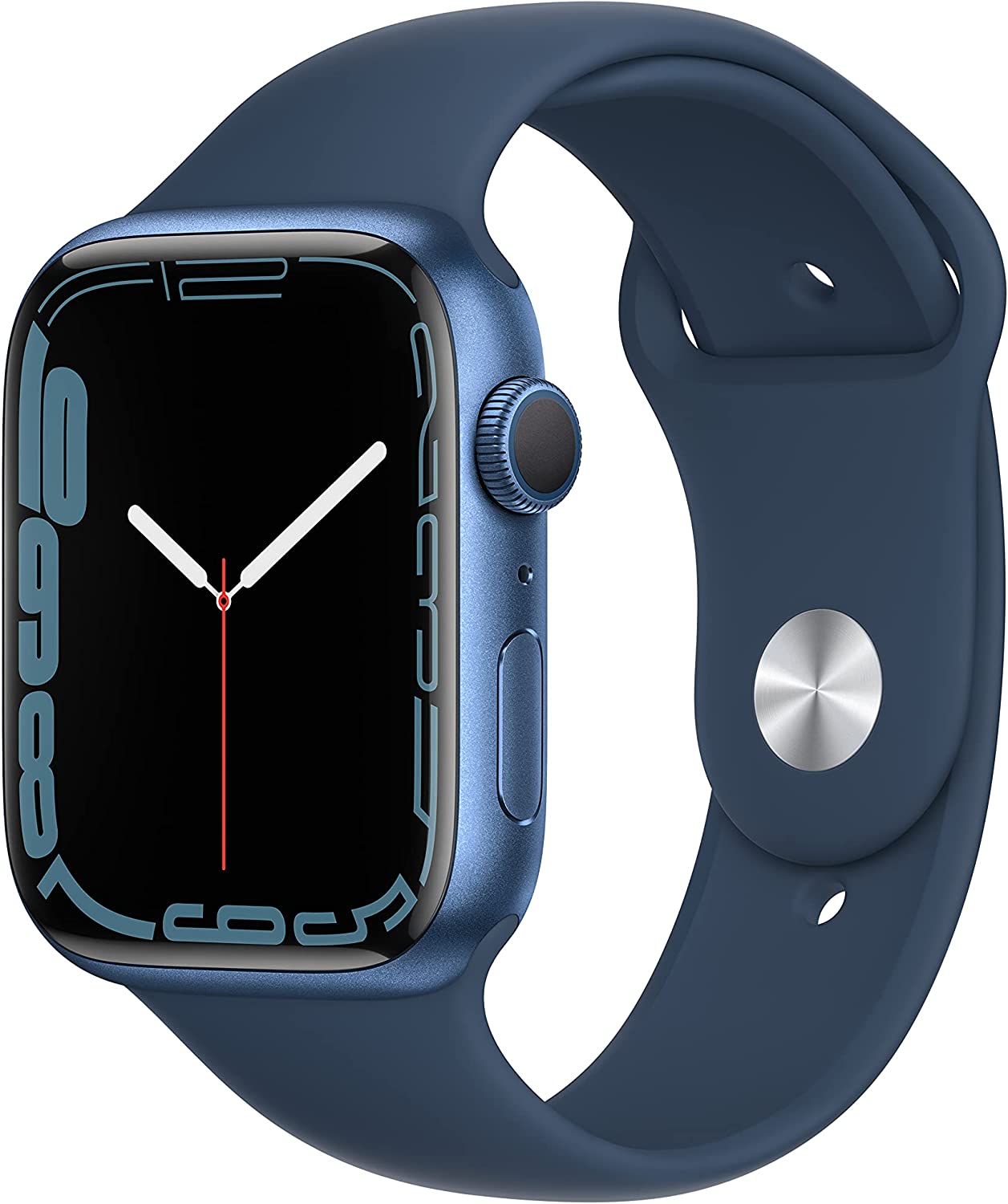 (Open Box) Apple Watch Series 7 GPS, 41mm Blue Aluminum Case with Abyss Blue Sport Band