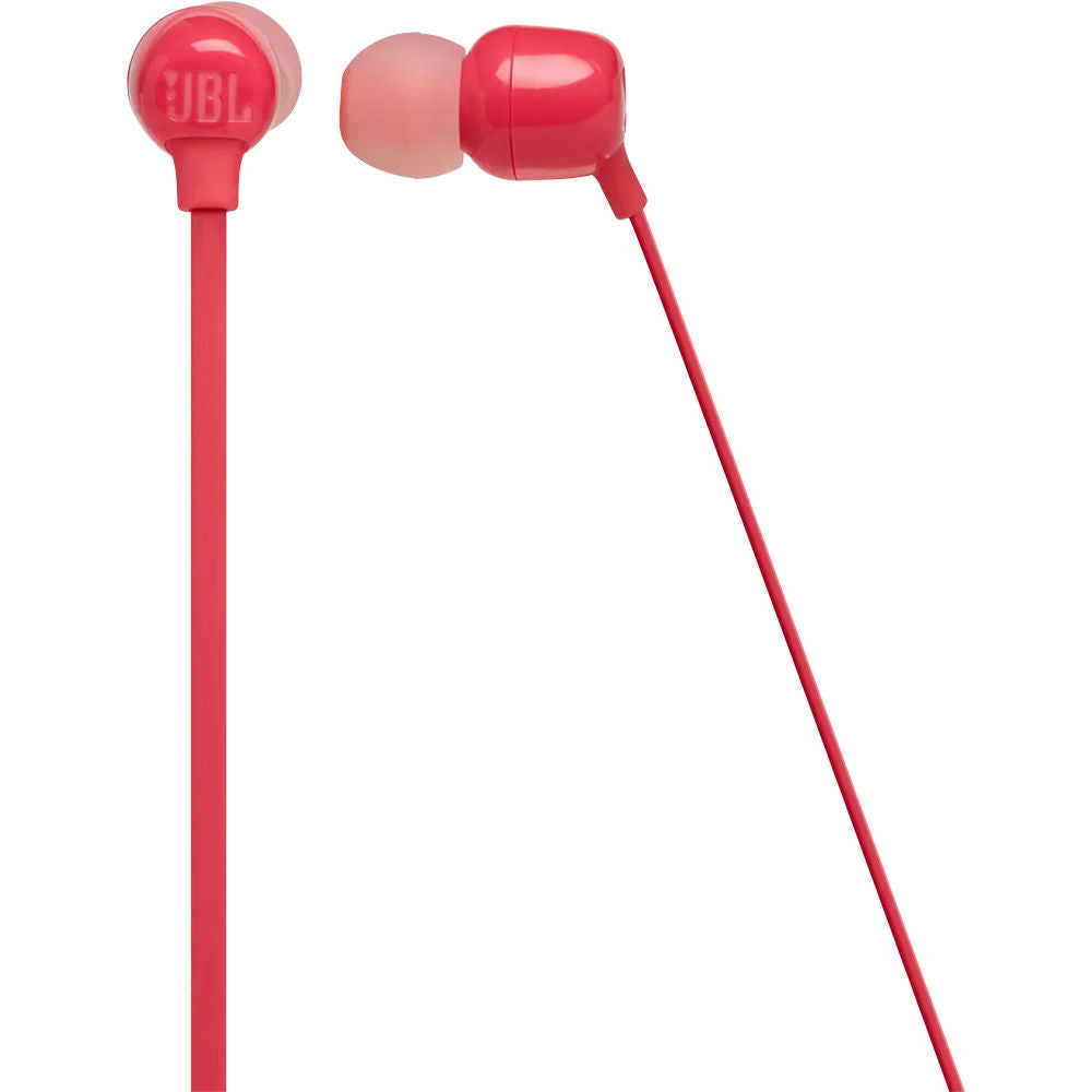 JBL Tune 115BT In-Ear Wireless Headphone with 3-Button Mic/Remote, Flat Cable, Coral