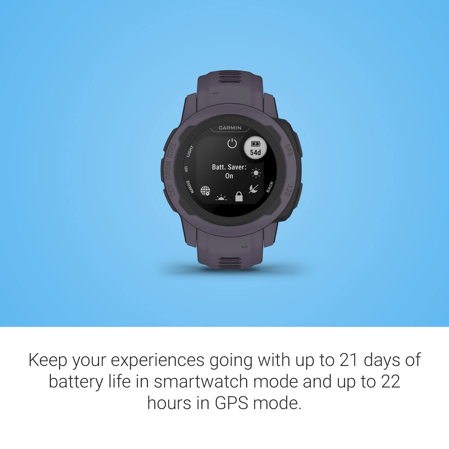Garmin Instinct 2S, Smaller-Sized GPS Outdoor Watch, Multi-GNSS Support, Tracback Routing, Deep Orchid