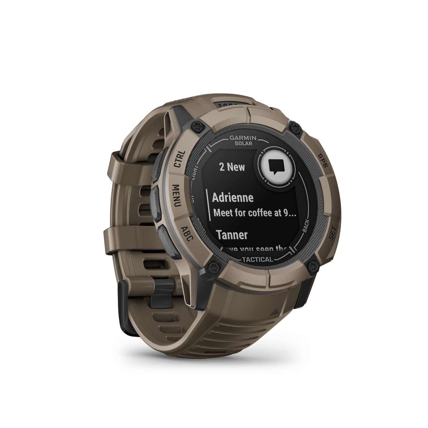 Garmin Instinct 2X Solar - Tactical Edition, Rugged GPS Smartwatch, Built-in Flashlight, Ballistics Calculator, Solar Charging Capability, Coyote Tan