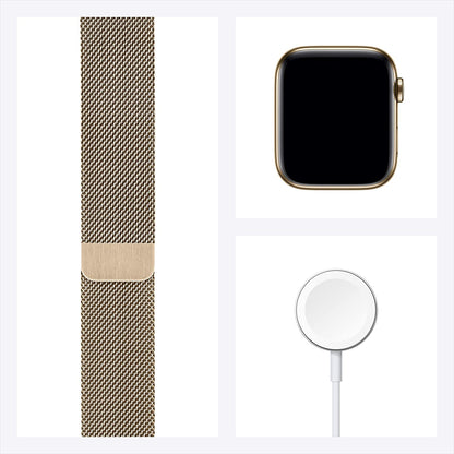 Apple Watch Series 6 GPS + Cellular 44mm Gold Stainless Steel w Gold Milanese Loop