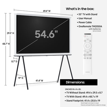 Samsung 55-in LS01 Serif QLED 4K UHD Smart TV QN55LS01TAFXZA (2020)