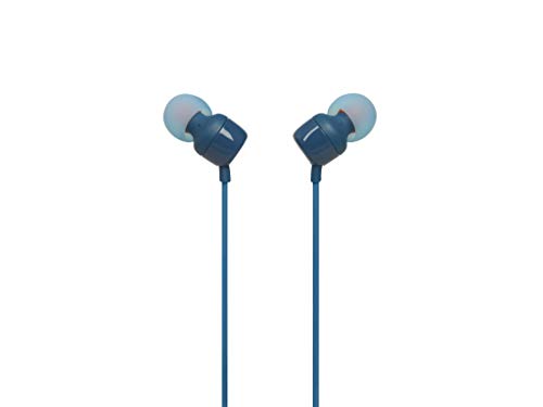 JBL TUNE 110 - In-Ear Headphones with One-Button Remote - Blue