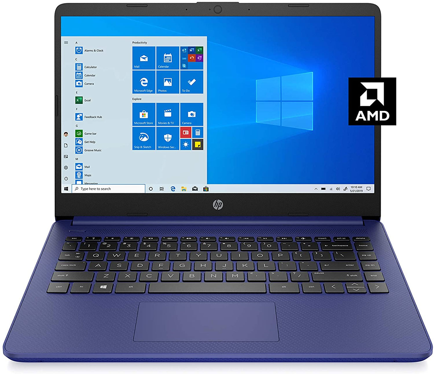 HP 14-fq0010nr 14-in 3020E 4GB 64GB Windows 10 S w/ Office 365 Blue
