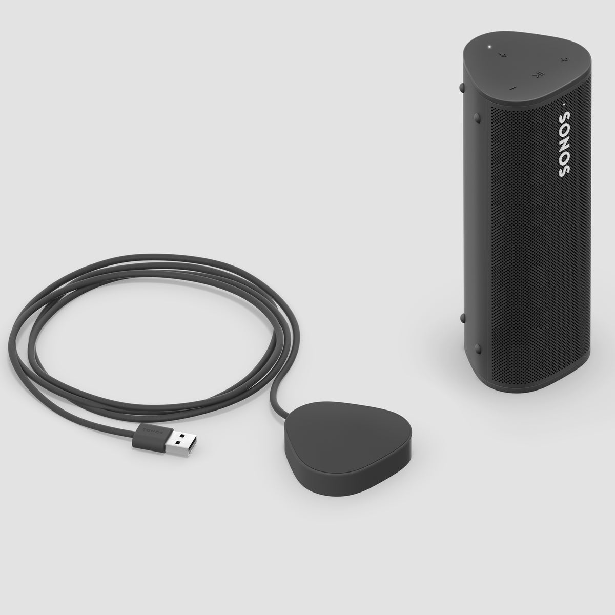 hjælpeløshed pakke Ekspression SONOS Roam Portable Waterproof Speaker - Black + Wireless Charger Set