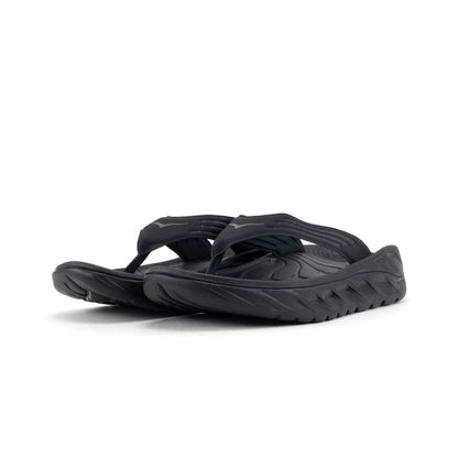Hoka Ora Recovery Men's Flip Sandal -- Black / Dark Gull Gray - Size 11
