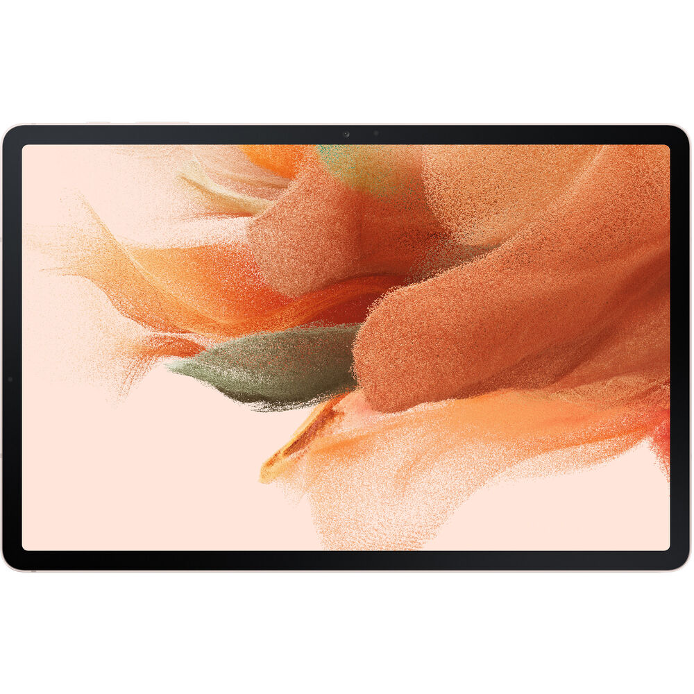Samsung Galaxy Tab S7 FE 12.4-in 64GB Tablet Mystic Pink SM-T733NLIAXAR (2021) + Keyboard Case Bundle