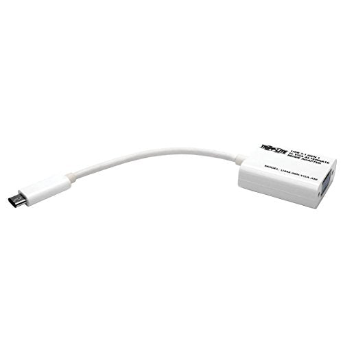 Tripp Lite USB C to VGA Video Adapter Converter1080p, M/F, Thunderbolt 3 Compatible, USB Type C, USB-C, USB Type-C,  6in (U444-06N-VGA-AM)