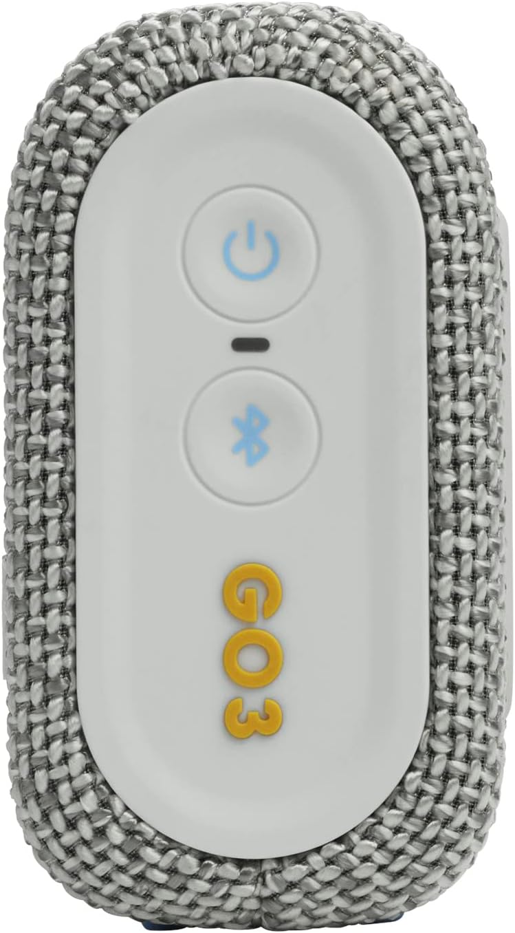 JBL GO3 - Waterproof Ultra Portable Bluetooth Speaker - Cloud White
