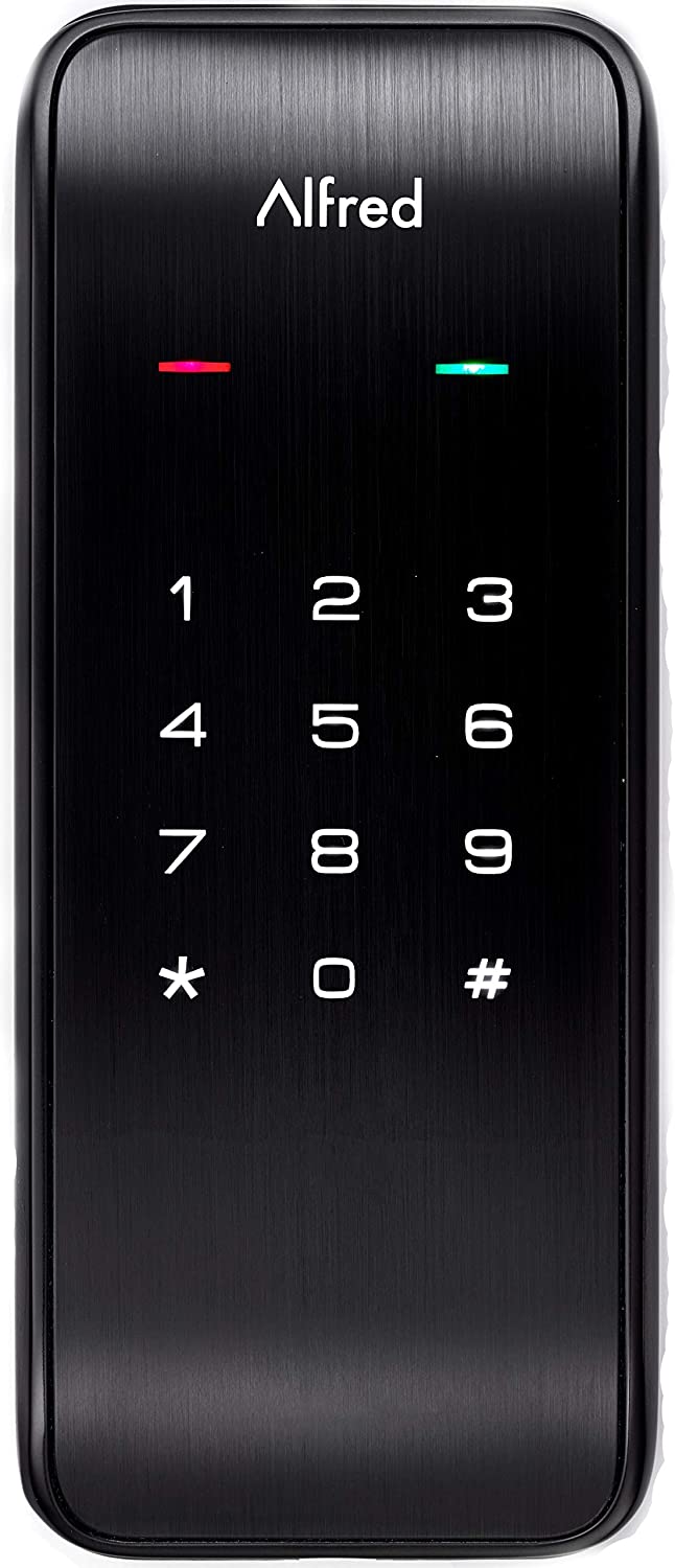 Alfred DB2-BL Smart Door Lock Deadbolt Touchscreen Keypad Bluetooth - Black