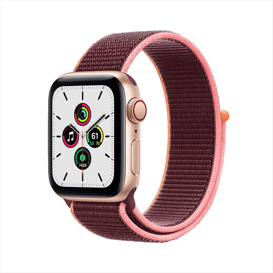 Apple Watch SE GPS + Cellular 40mm Gold Aluminum w Plum Sport Loop