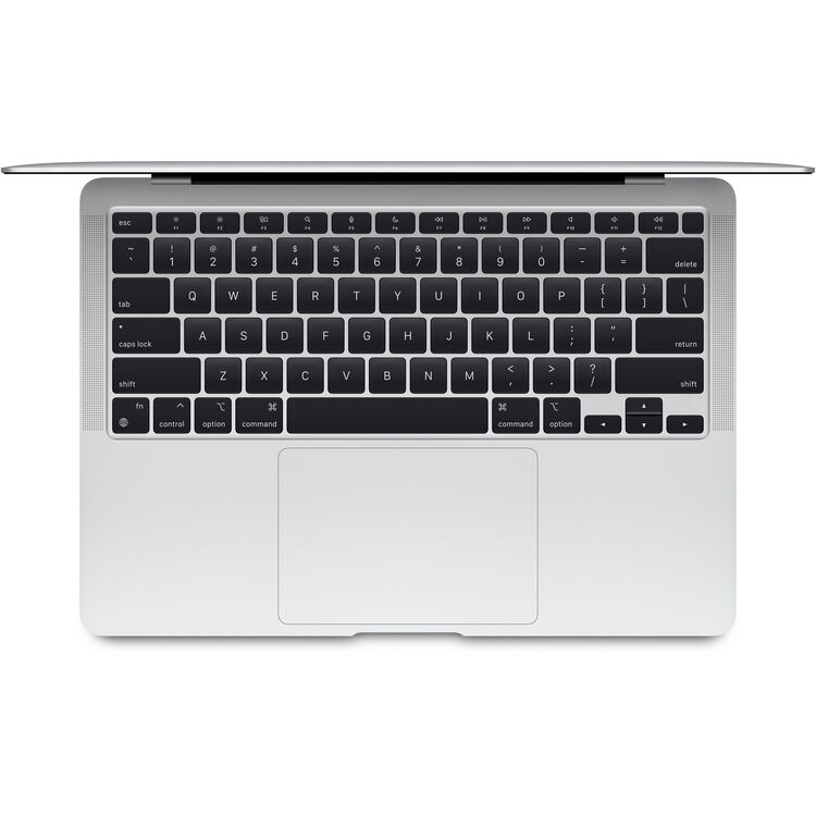Apple 13-in MacBookAir w RetinaDisplay:M1,8GBRAM,256GB SSD-Silver-2020 - Top View