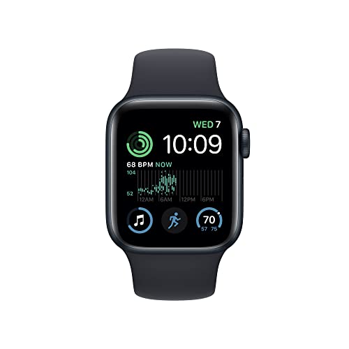 Apple Watch SE GPS + Cellular 40mm Midnight Aluminum Case w Midnight Sport Band - M/L (2022)