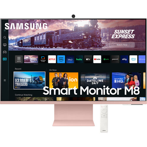 Samsung 32-in M80C UHD HDR Smart Computer Monitor - Sunset Pink - LS32CM80PUNXZA