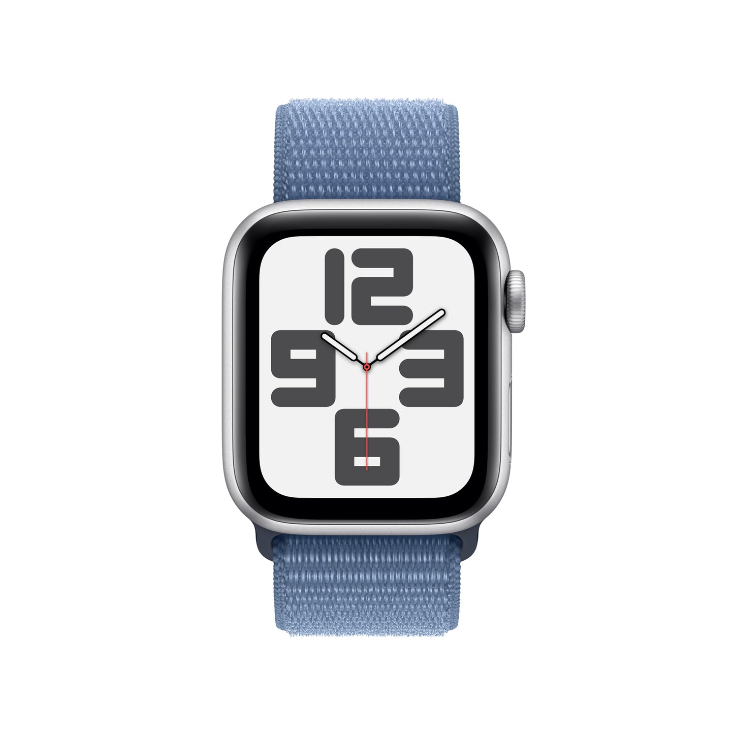Apple Watch SE GPS 40mm Silver Aluminum Case with Winter Blue Sport Loop (2023)