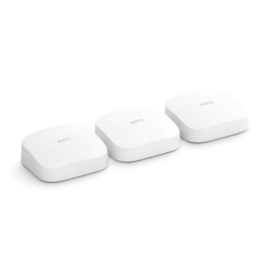 eero Pro 6 Tri-Band Mesh Wi-Fi Router with Built-In Zigbee Hub (3-pack covers 6000 sq ft)