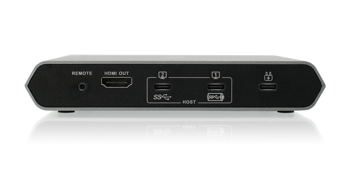 IOGEAR Access Pro™ 2-Port USB-C KVM Switch with Power Delivery (TAA Compliant)