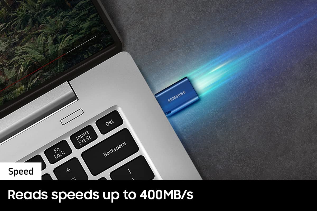 Samsung USB-C Flash Drive, 128GB (Blue) - Up to 300MB/s