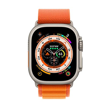 Apple Watch Ultra GPS + Cellular, 49mm Titanium Case w Orange Alpine Loop - Large (2022)