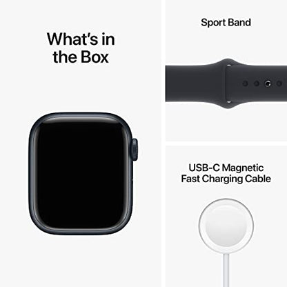 (Open Box) Apple Watch Series 8 GPS 41mm Midnight Aluminum Case w Midnight Sport Band - M/L (2022)