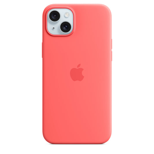 Apple iPhone 15 Plus Silicone Case with MagSafe - Guava - MT163ZM/A