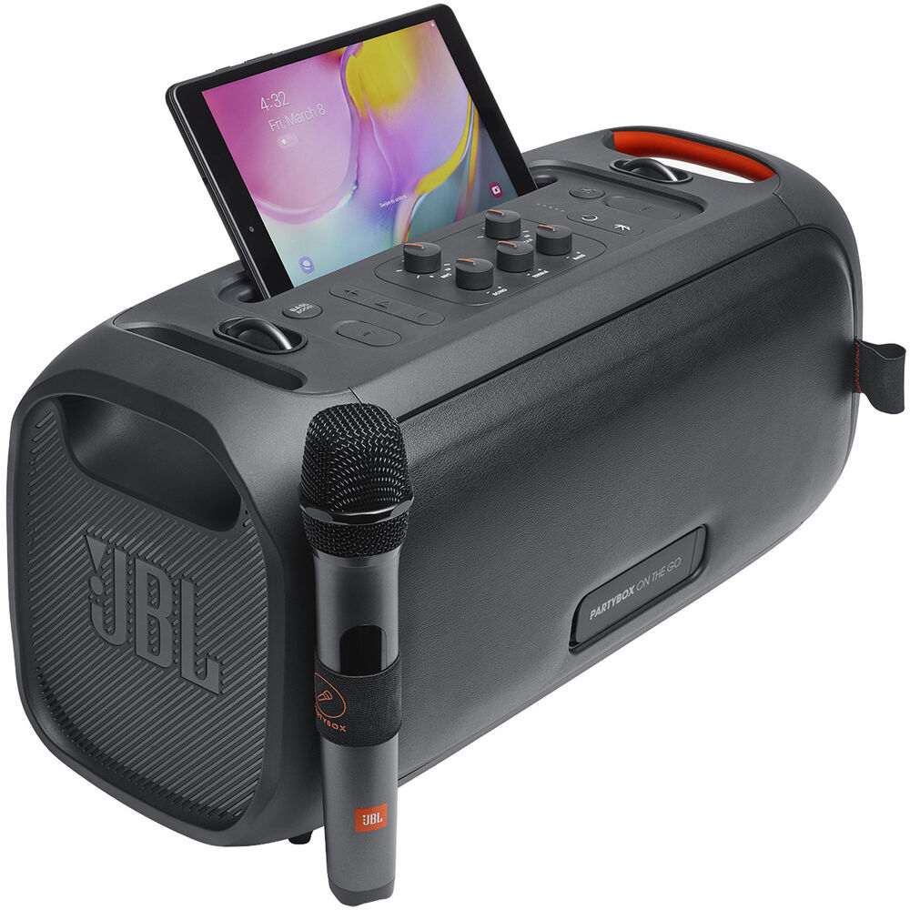 JBL PartyBox On-the-Go Portable Bluetooth Speaker with Light Show, Black