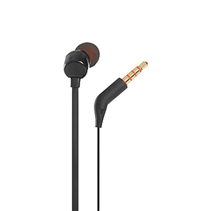 JBL TUNE 110 - In-Ear Headphones with One-Button Remote - Black