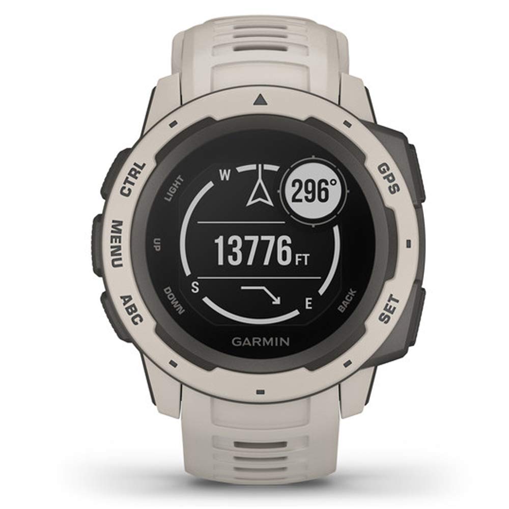 Garmin 010-02064-01 Instinct, Rugged Outdoor Watch with GPS, features Glonass and Galileo, Heart Rate Monitoring, 3-Axis Compass, Tundra