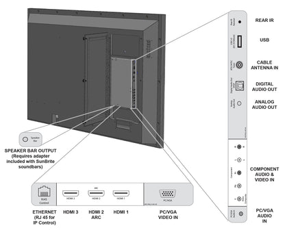 SunBriteTV Veranda Series 3 65-in 4K UHD HDR 60Hz Outdoor Smart LED TV - Full Shade