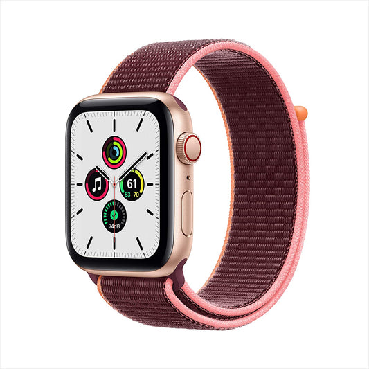 Apple Watch SE GPS + Cellular 44mm Gold Aluminum w Plum Sport Loop