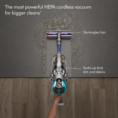 Dyson Gen5 Outsize Cordless Vacuum Cleaner, Nickel/Blue, Extra Large