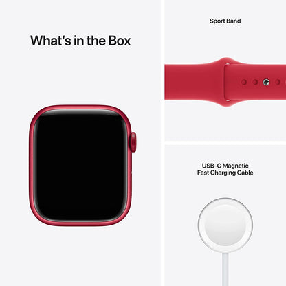 (Open Box) Apple Watch Series 7 GPS, 45mm (PRODUCT)RED Aluminum Case with (PRODUCT)RED Sport Band