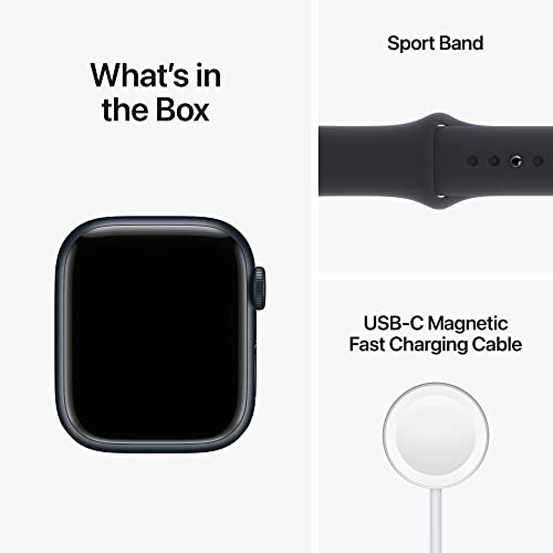 Apple Watch Series 8 GPS + Cellular 41mm Midnight Aluminum Case w Midnight Sport Band - M/L (2022)