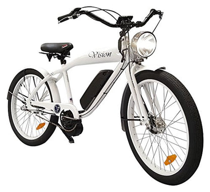 Phantom Vision Electric Bicycle Bike - White - Speeds up to 25mph