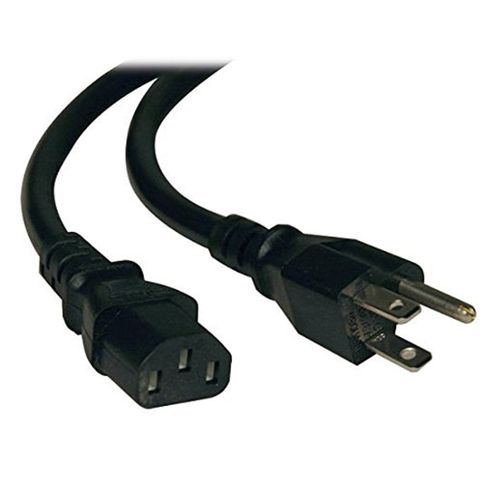 Tripp Lite 12ft Computer Power Cord Cable 5-15P to C13 Heavy Duty 15A 14AWG 12'