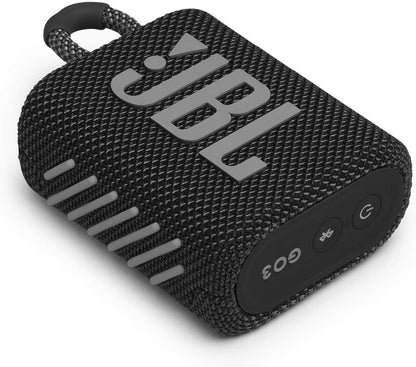 JBL Go 3 Portable Waterproof Bluetooth Speaker, Black