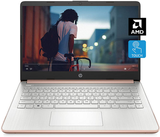 (Open Box) HP 14-fq0060nr 14" Touch 3020E 4GB RAM 64GB Windows 10 S w/ Office 365 Pale Rose Gold