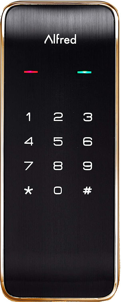 Alfred DB2-GL Smart Door Lock Deadbolt Touchscreen Keypad Bluetooth - Gold