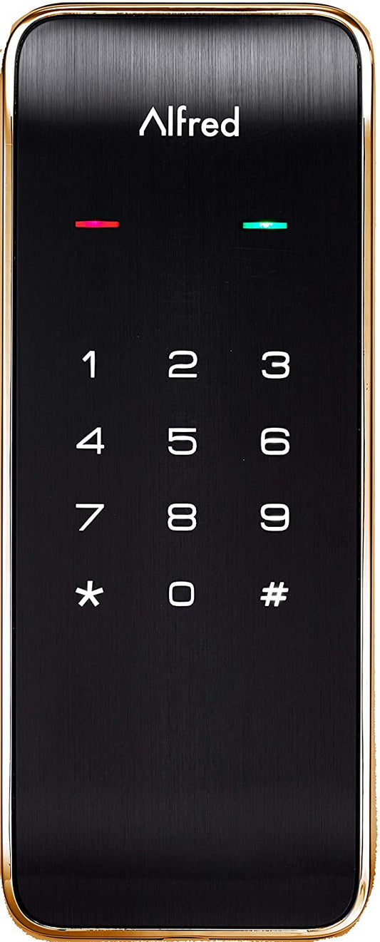 Alfred DB2-GL Smart Door Lock Deadbolt Touchscreen Keypad Bluetooth - Gold